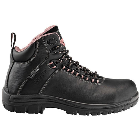 Avenger Breaker Women’s Puncture Resistant Comp-Toe Work Boots – Black Profile View