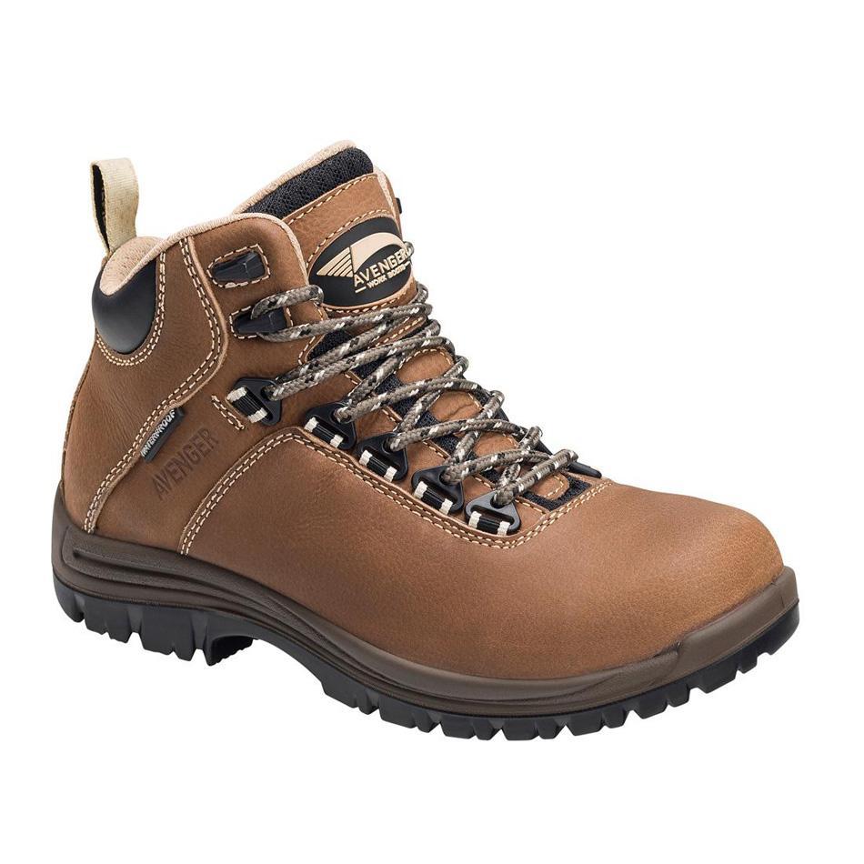 Avenger Breaker Women’s 6" Waterproof Puncture Resistant Composite Toe Work Boots – Brown A7286 Medial Image