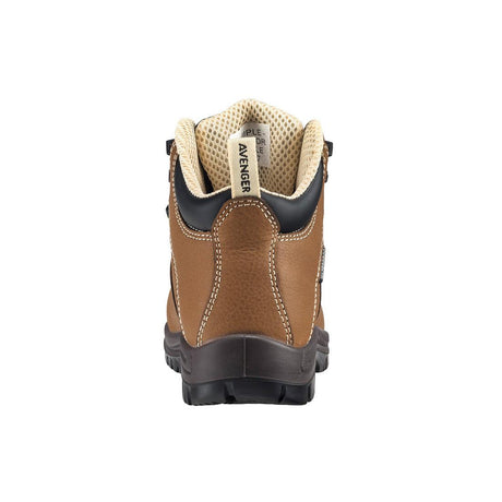 Avenger Breaker Women’s 6" Waterproof Puncture Resistant Composite Toe Work Boots – Brown A7286 Heel Image