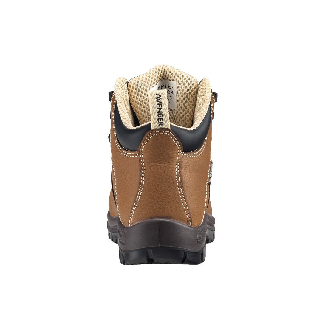 Avenger Breaker Women’s 6" Waterproof Puncture Resistant Composite Toe Work Boots – Brown A7286 Heel Image