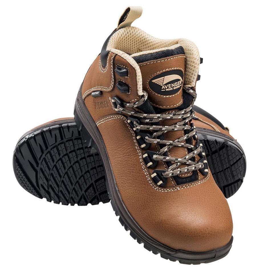 Avenger Breaker Women’s 6" Waterproof Puncture Resistant Composite Toe Work Boots – Brown A7286