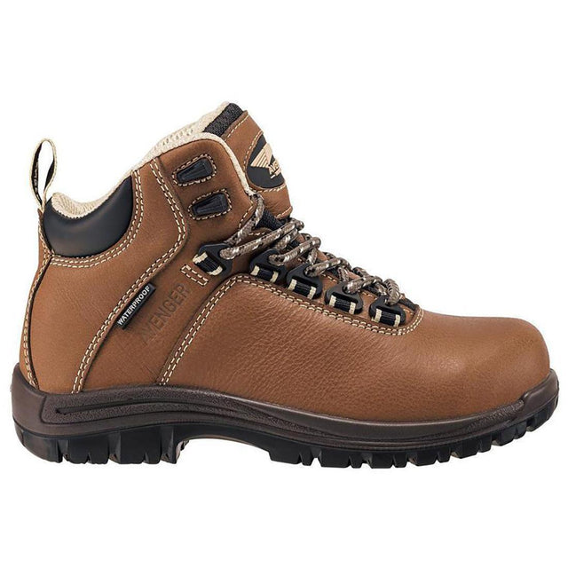 Avenger Breaker Women’s 6" Waterproof Puncture Resistant Composite Toe Work Boots – Brown Profile View