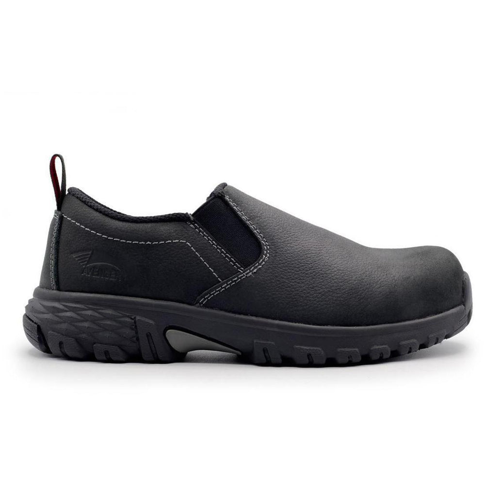 Avenger Flight Composite Toe SD10 Work Shoes – Black Profile View