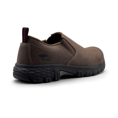 Avenger Flight Composite Toe SD10 Work Shoes – Brown A7035 Heel Image