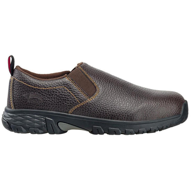 Avenger Flight SD10 Alloy Toe Slip-On Work Shoes – Brown Profile View