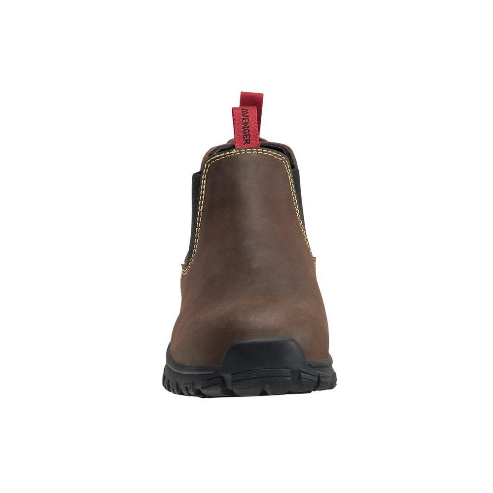 Avenger Flight Women’s SD10 Alloy Toe Romeo Work Shoe – Brown A7160 Front Image