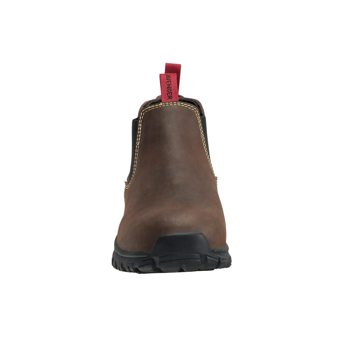 Avenger Flight Women’s SD10 Alloy Toe Romeo Work Shoe – Brown A7160 Front Image