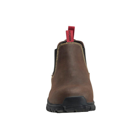 Avenger Flight Women’s SD10 Alloy Toe Romeo Work Shoe – Brown A7160 Front Image