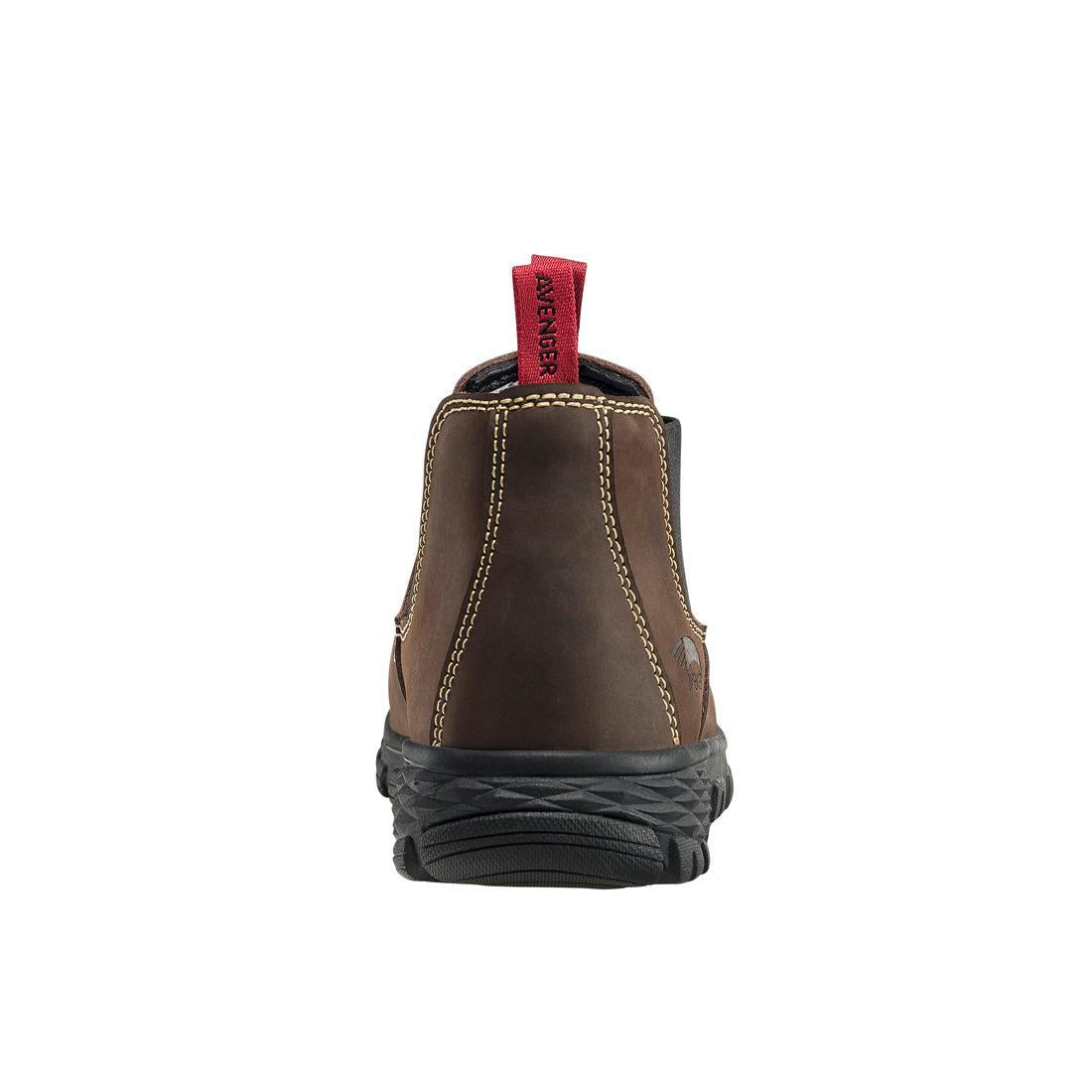 Avenger Flight Women’s SD10 Alloy Toe Romeo Work Shoe – Brown A7160 Heel Image