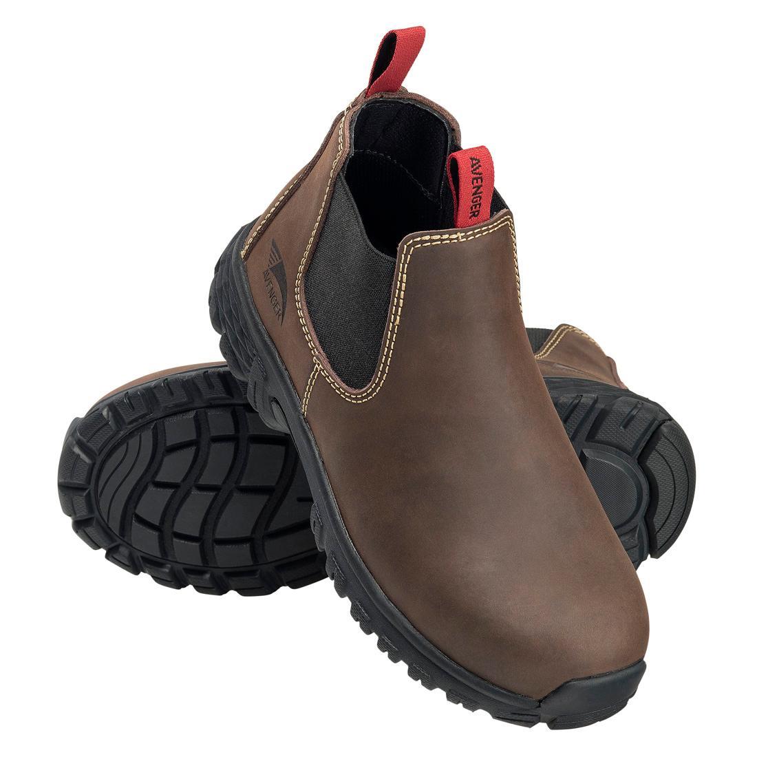 Avenger Flight Women’s SD10 Alloy Toe Romeo Work Shoe – Brown A7160