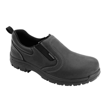 Avenger Foreman Waterproof Composite Toe Slip On Work Shoes – Black Medial Image