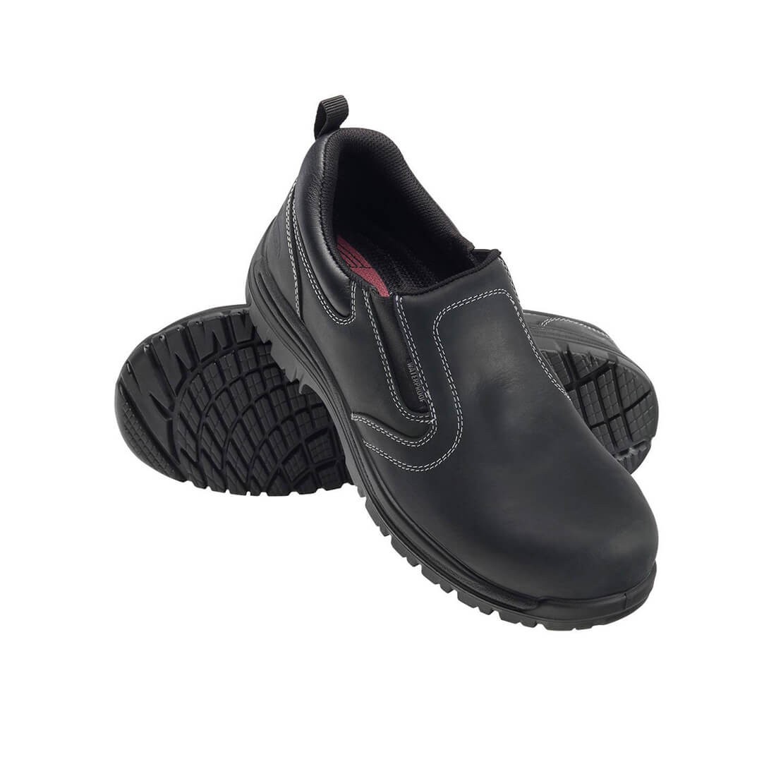 Avenger Foreman Waterproof Composite Toe Slip On Work Shoes – Black Display Image
