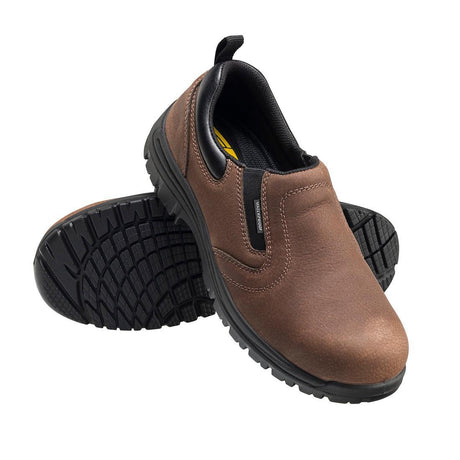 Avenger Foreman Waterproof Composite Toe Slip On Work Shoes – Brown A7108