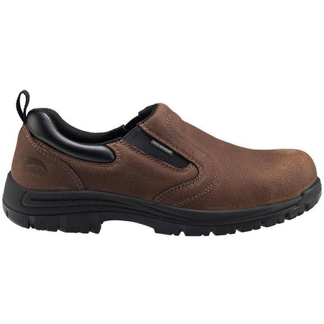 Avenger Foreman Waterproof Composite Toe Slip On Work Shoes – Brown Profile View
