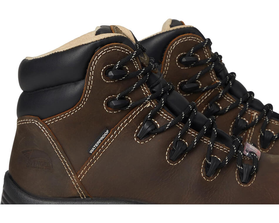 Avenger Framer Women’s Puncture Resistant Composite Toe Work Boots – Brown A7126