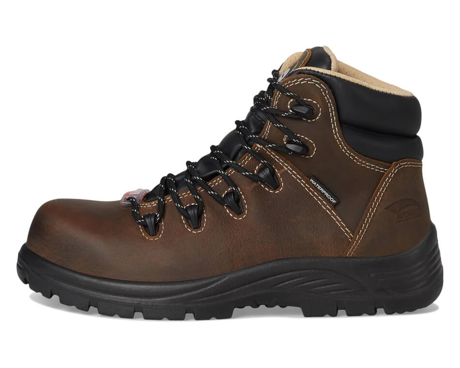 Avenger Framer Women’s Puncture Resistant Composite Toe Work Boots – Brown A7126
