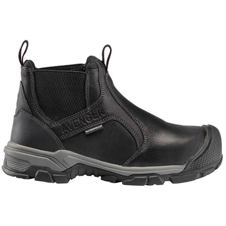 Avenger Ripsaw Puncture Resistant Alloy Toe Chelsea Work Boot – Black Profile View