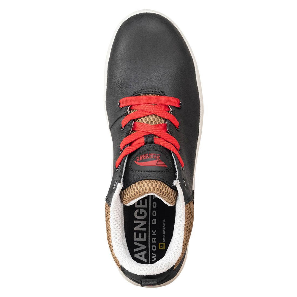 Avenger Swarm Aluminum Toe SD10 Work Shoes – Black/Tan A710