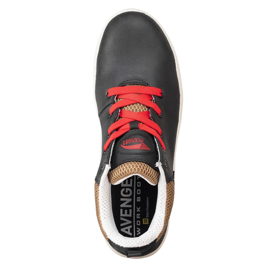 Avenger Swarm Aluminum Toe SD10 Work Shoes – Black/Tan A710