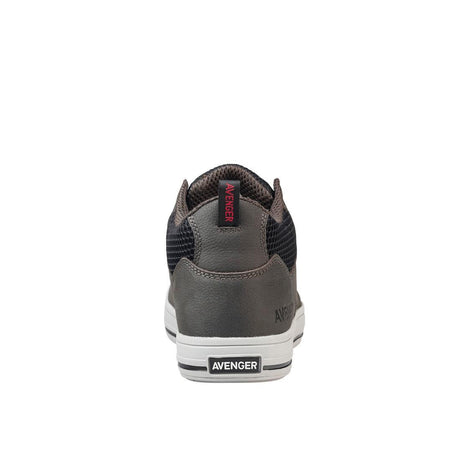 Avenger Swarm Aluminum Toe SD10 Work Shoes – Grey A711 Heel Image