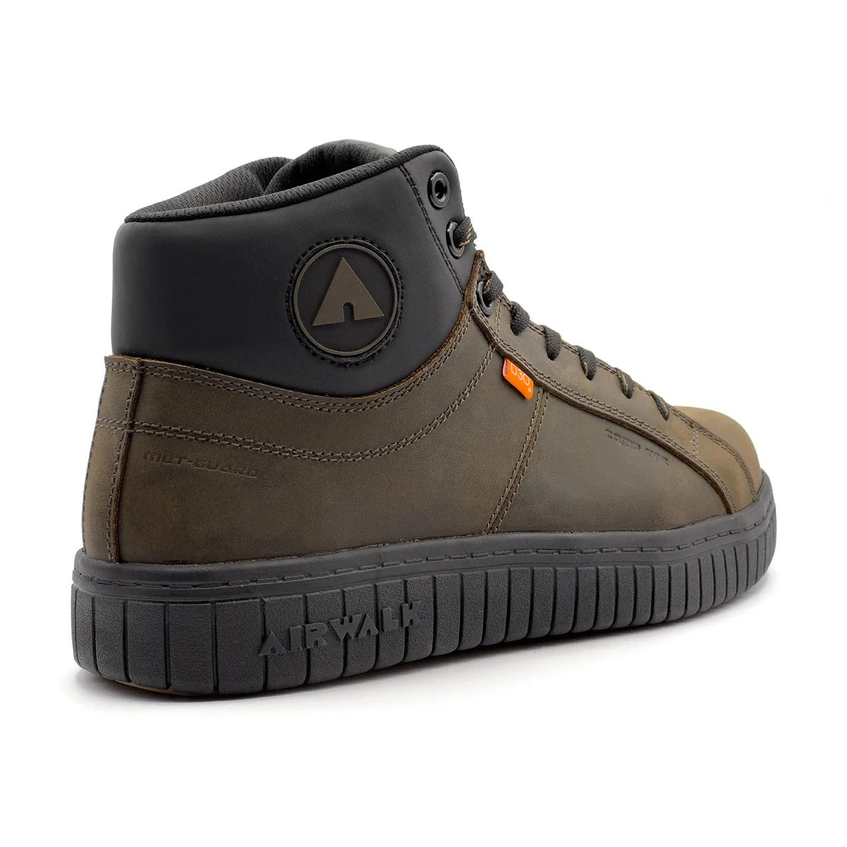 Airwalk Deuce Women’s Met Guard Composite Toe Work Boots – Dark Coffee Leather 5