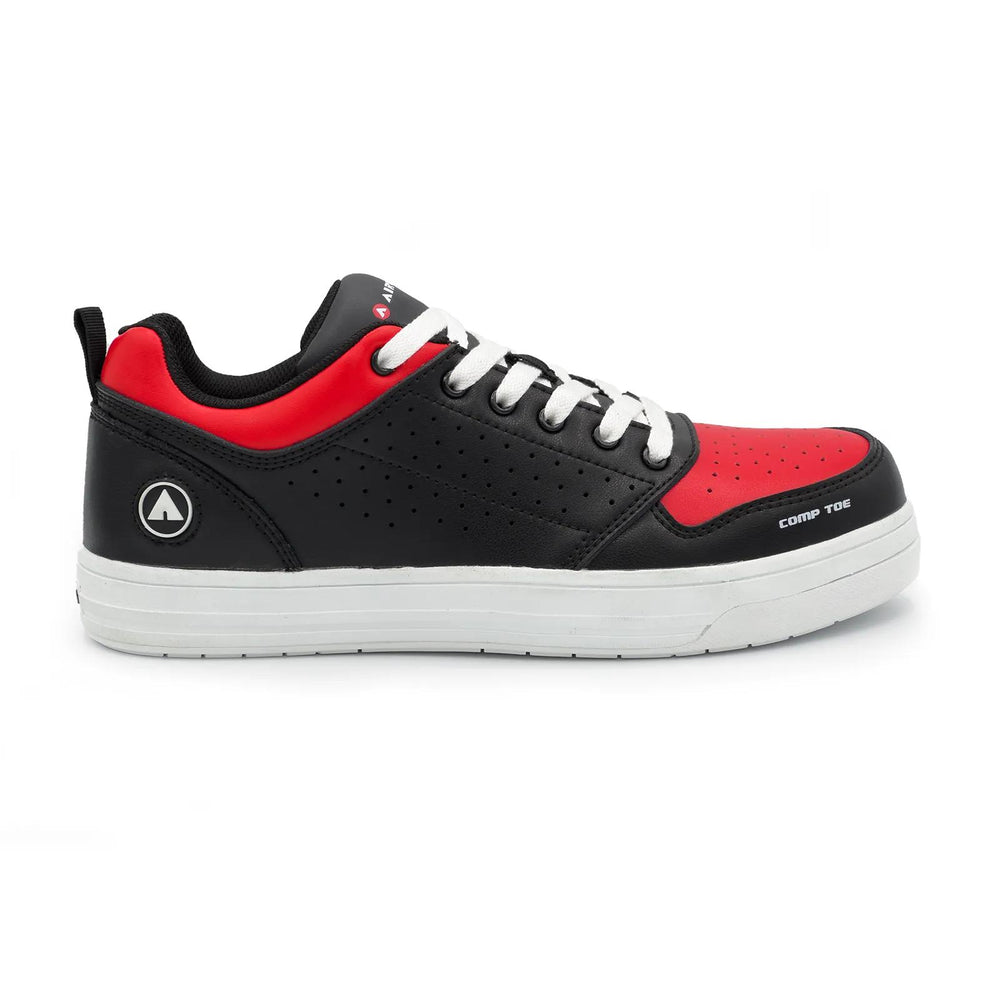 Airwalk Arena Composite Toe Work Shoes – Black/Red 1