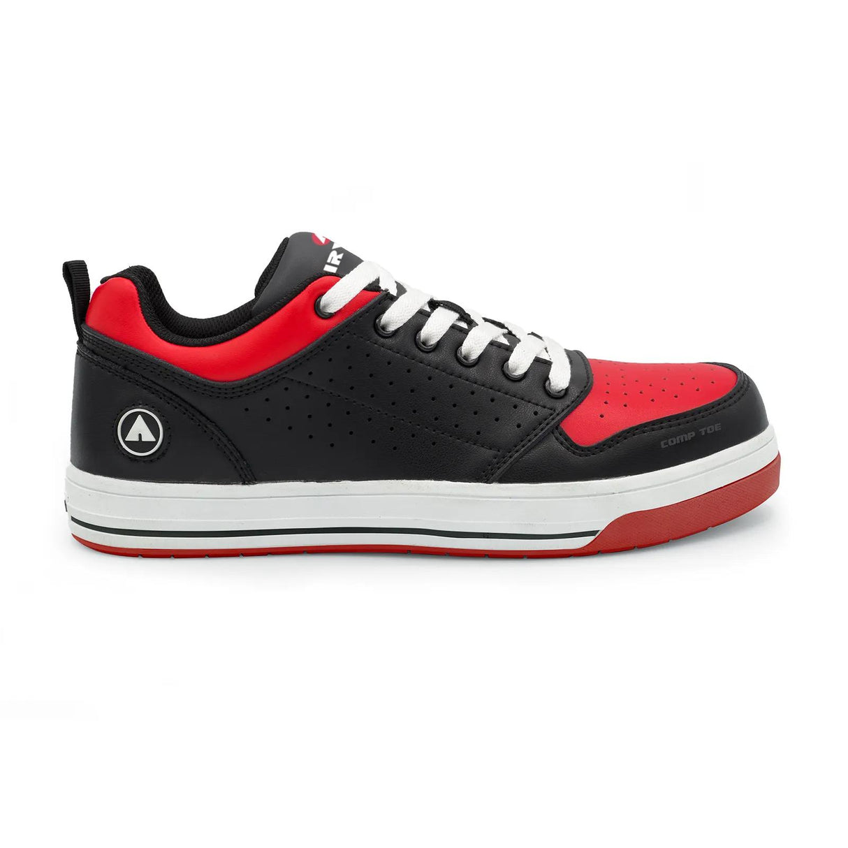 Airwalk Arena Women’s Composite Toe Work Shoes – Black/Red 1