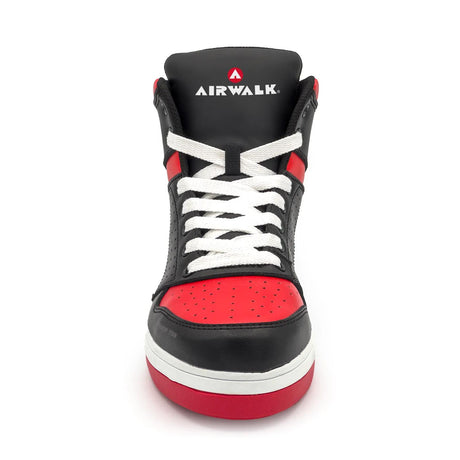 Airwalk Arena Mid Composite Toe Work Shoes – Black/Red 7