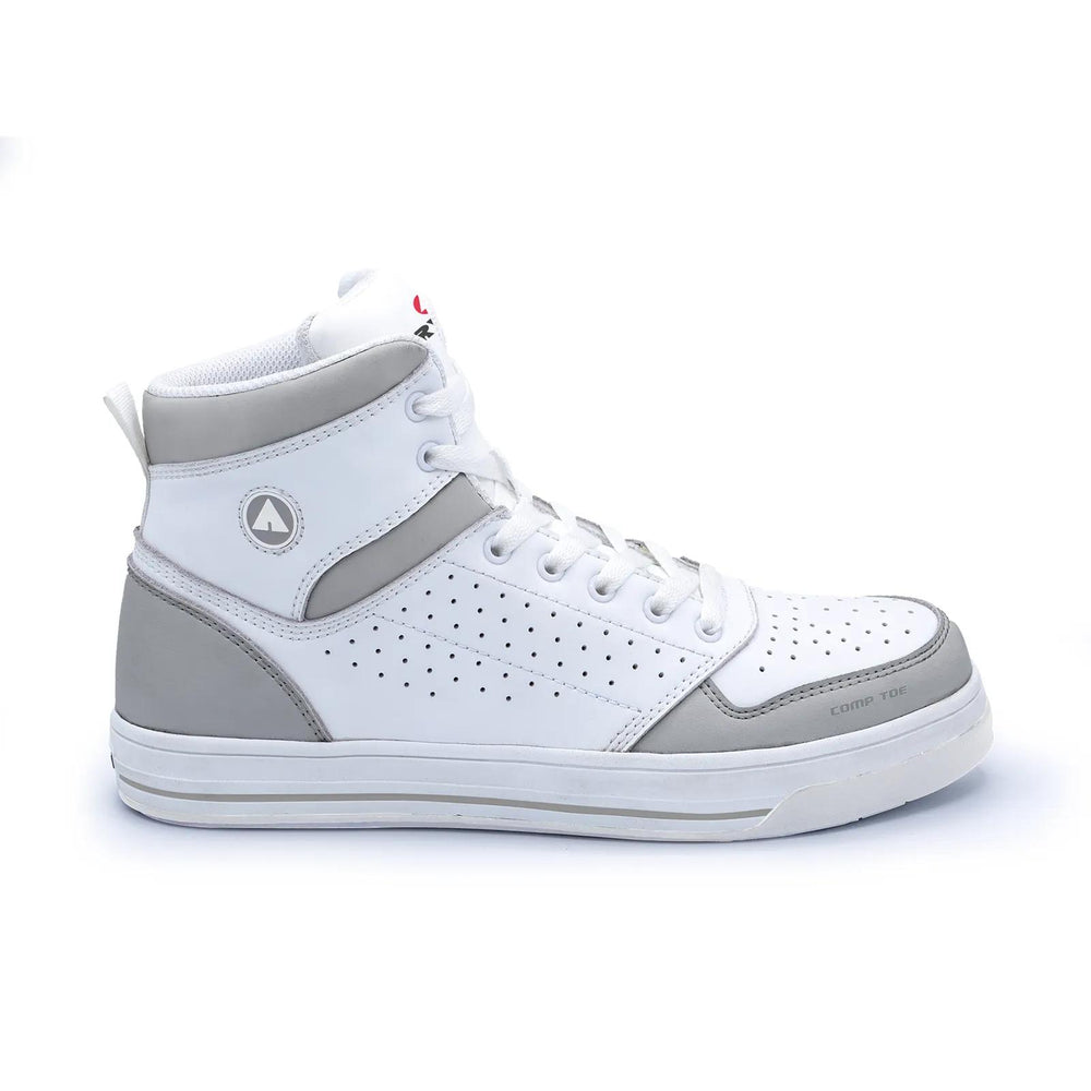 Airwalk Arena Mid Composite Toe Work Shoes – White/Gray 1
