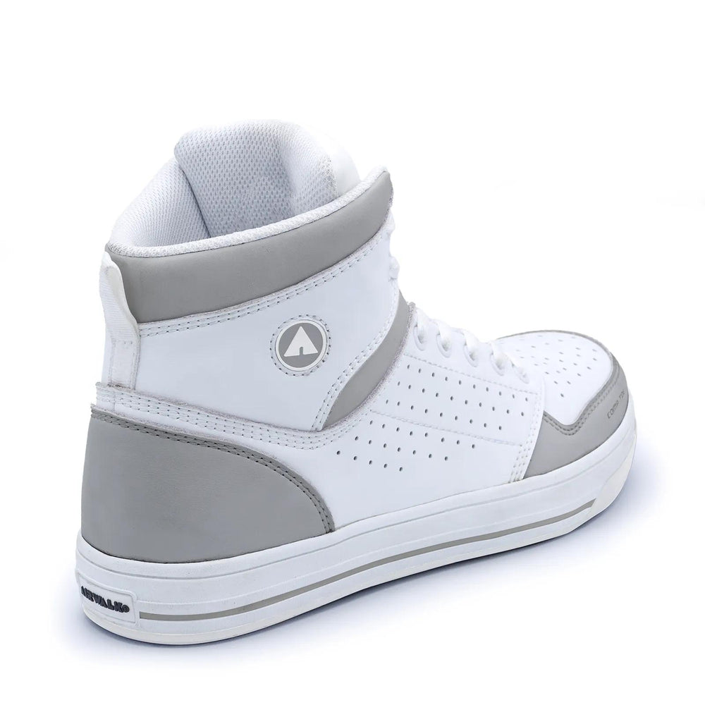 Airwalk Arena Mid Composite Toe Work Shoes – White/Gray 5