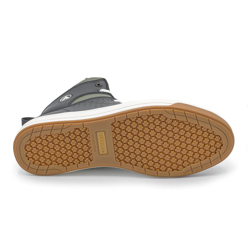 Airwalk Arena Mid Composite Toe Work Shoes – Black/Olive 3