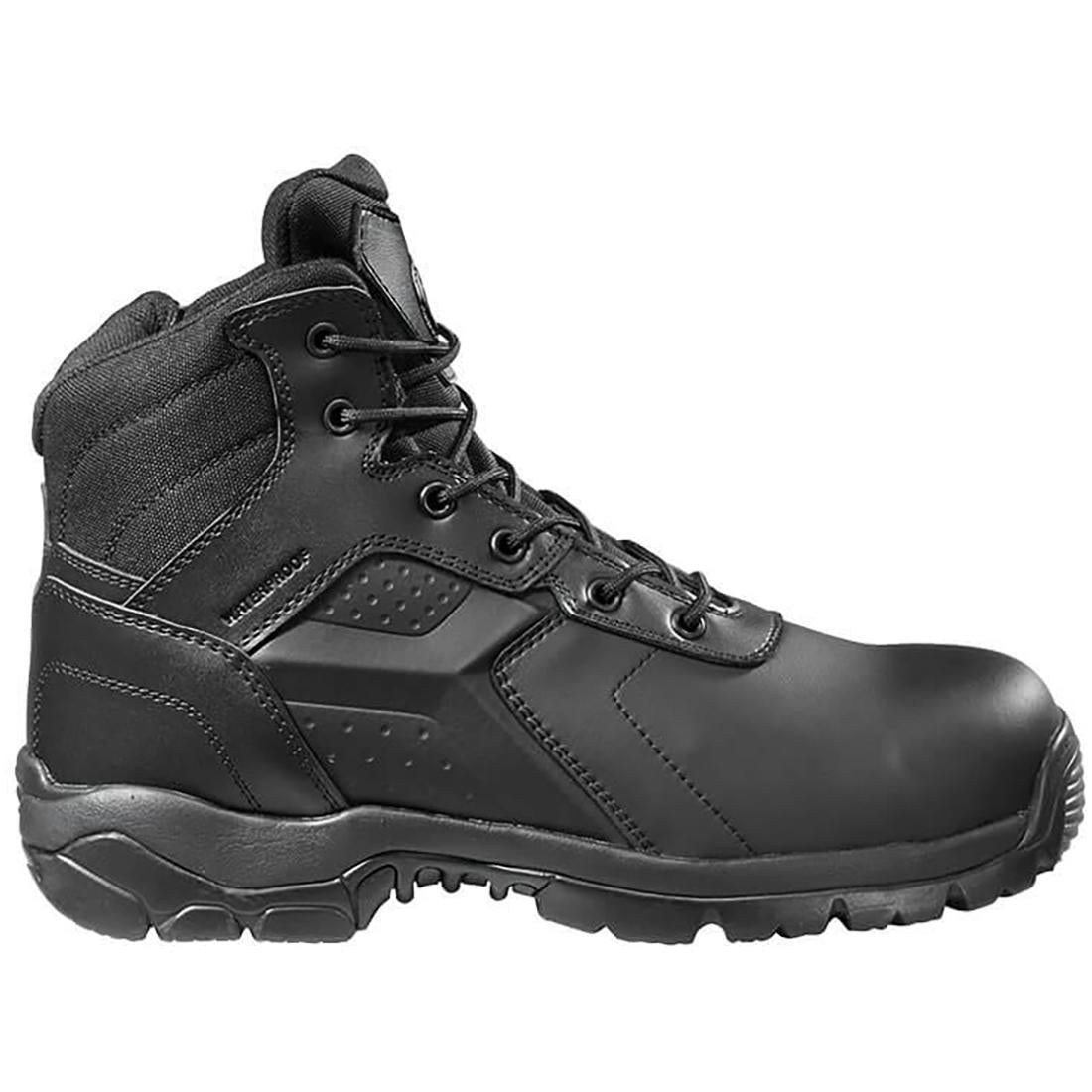 Black Diamond Black Diamond 6" Side Zip Waterproof Composite Toe Tactical Work Boot Black Profile View