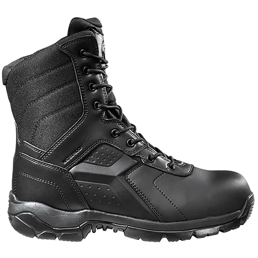 Black Diamond Black Diamond 8" Side Zip Waterproof Composite Toe Tactical Work Boot Black Profile View