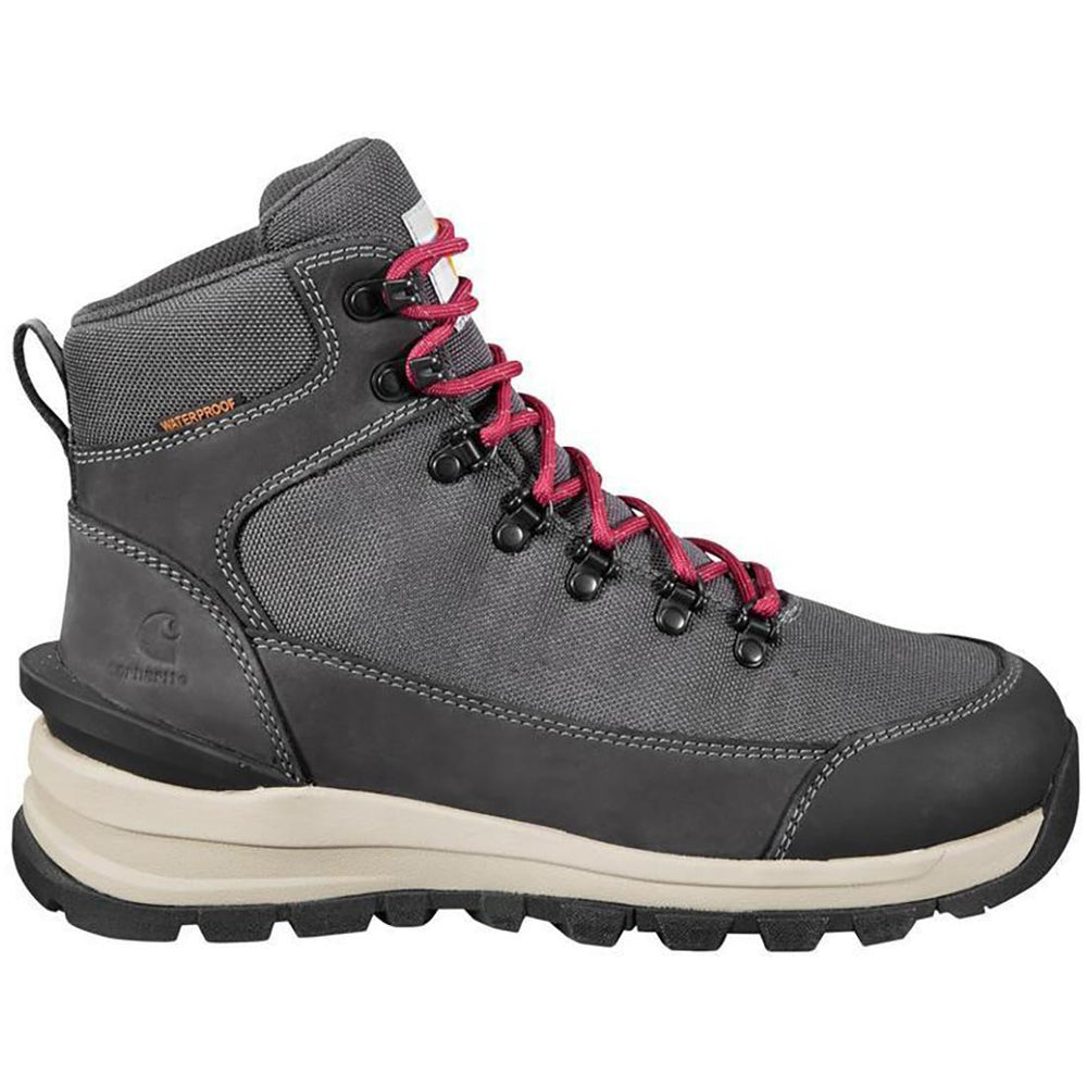 Carhartt 6" Women's Gilmore Waterproof Alloy Toe Work Boot Dark Grey Profile View