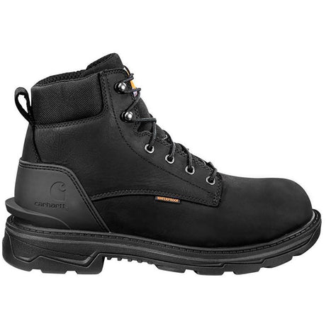Carhartt 6" Ironwood Waterproof Soft Toe Work Boot Black Profile View