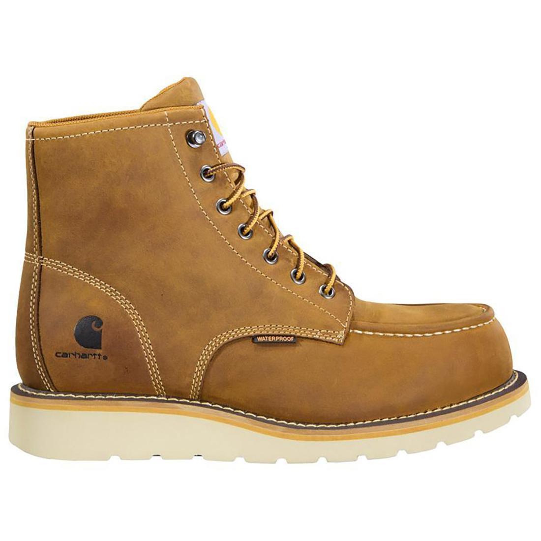 Carhartt 6" Moc Toe Wedge Nano Toe Boot Dark Bison Oil Tanned Profile View