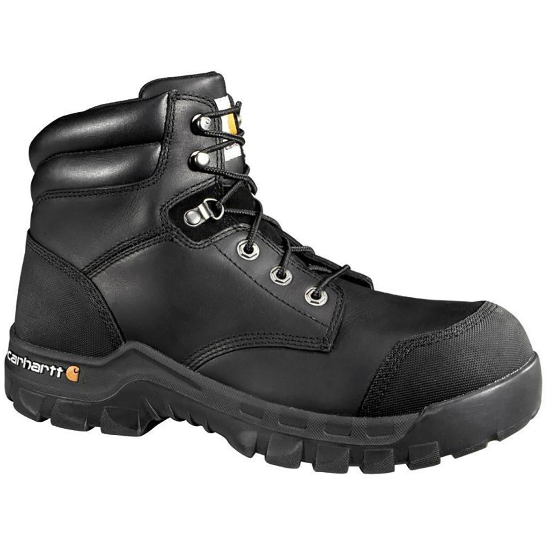 Carhartt 6" Rugged Flex Waterproof PR Composite Toe Work Boot Black Profile View