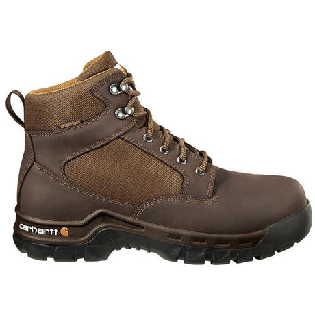 Carhartt 6" Rugged Flex Waterproof Steel Toe Work Boot Dark Brown Profile View