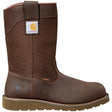 Carhartt 10" Wellington Wedge Steel-Toe Waterproof Work Boot Dark Brown Profile View
