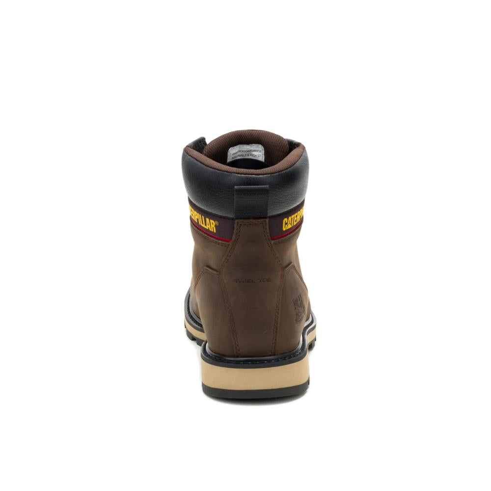 Caterpillar Men's 247 6-Inch Steel Toe Boot Dark Earth - Heel View