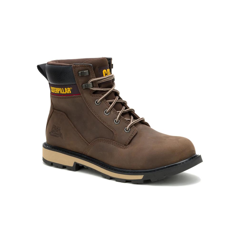 Caterpillar Men's 247 6-Inch Steel Toe Boot Dark Earth - Angled View