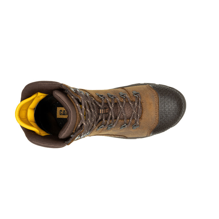 Caterpillar Accomplice X 8 Inch Steel-Toe Waterproof Work Boot Brown P91642 Side Image