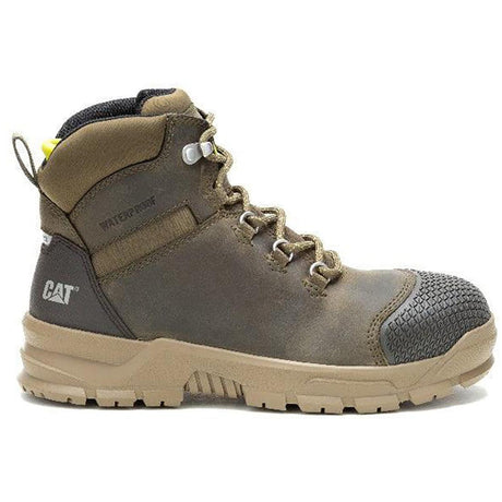 Caterpillar Accomplice X Women’s Steel-Toe Waterproof Work Boot Green Profile View