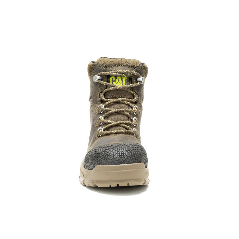 Caterpillar Accomplice X Women’s Steel-Toe Waterproof Work Boot Green P91631 Front Image