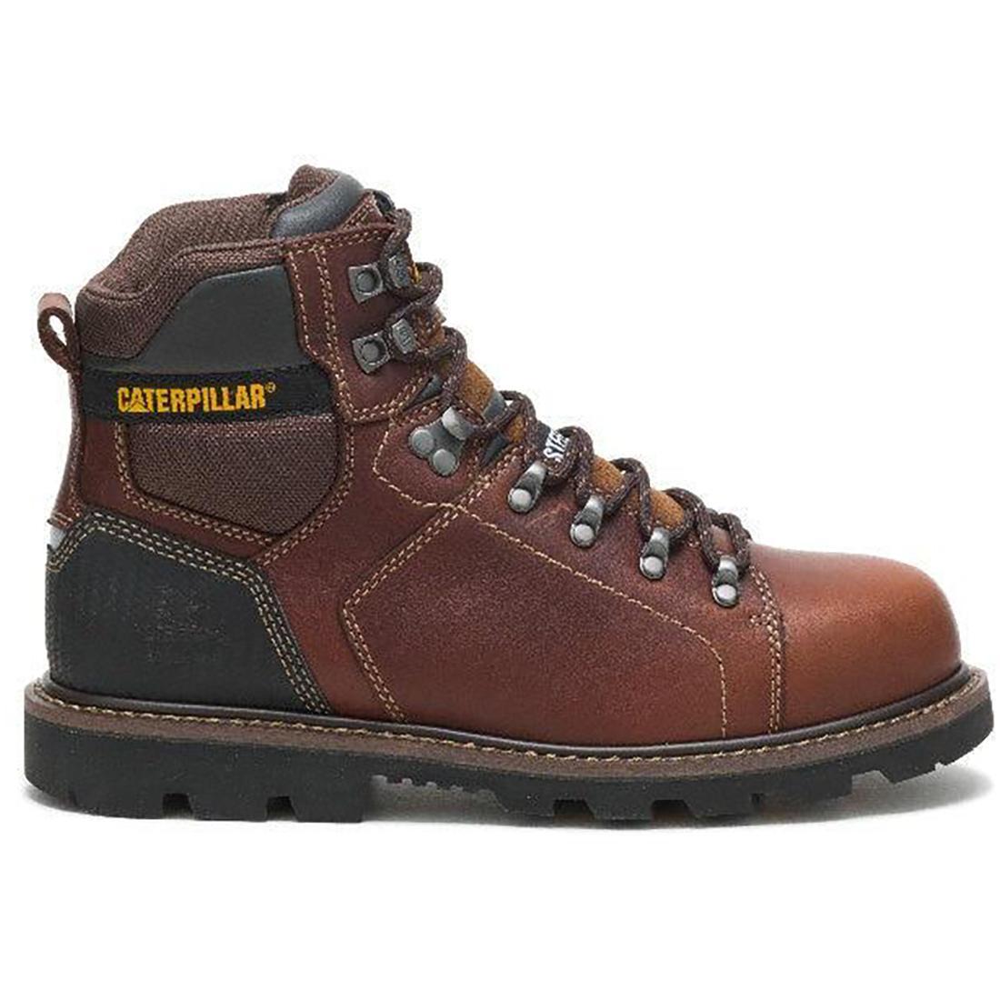 Caterpillar Alaska 2 Steel-Toe Work Boot Brown Profile View
