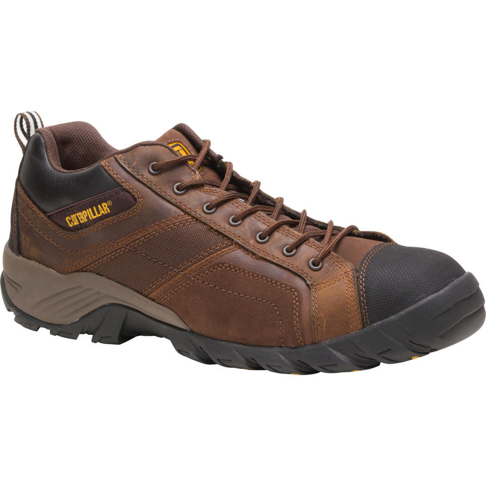 Caterpillar Argon Composite-Toe Work Shoe Dark Brown P89957 Medial Image