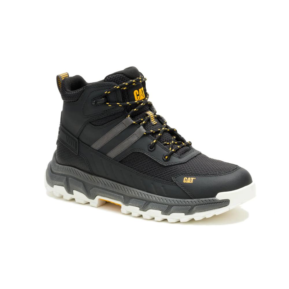 Caterpillar Men's Booster Vent Soft Toe Boot Black - Angled View