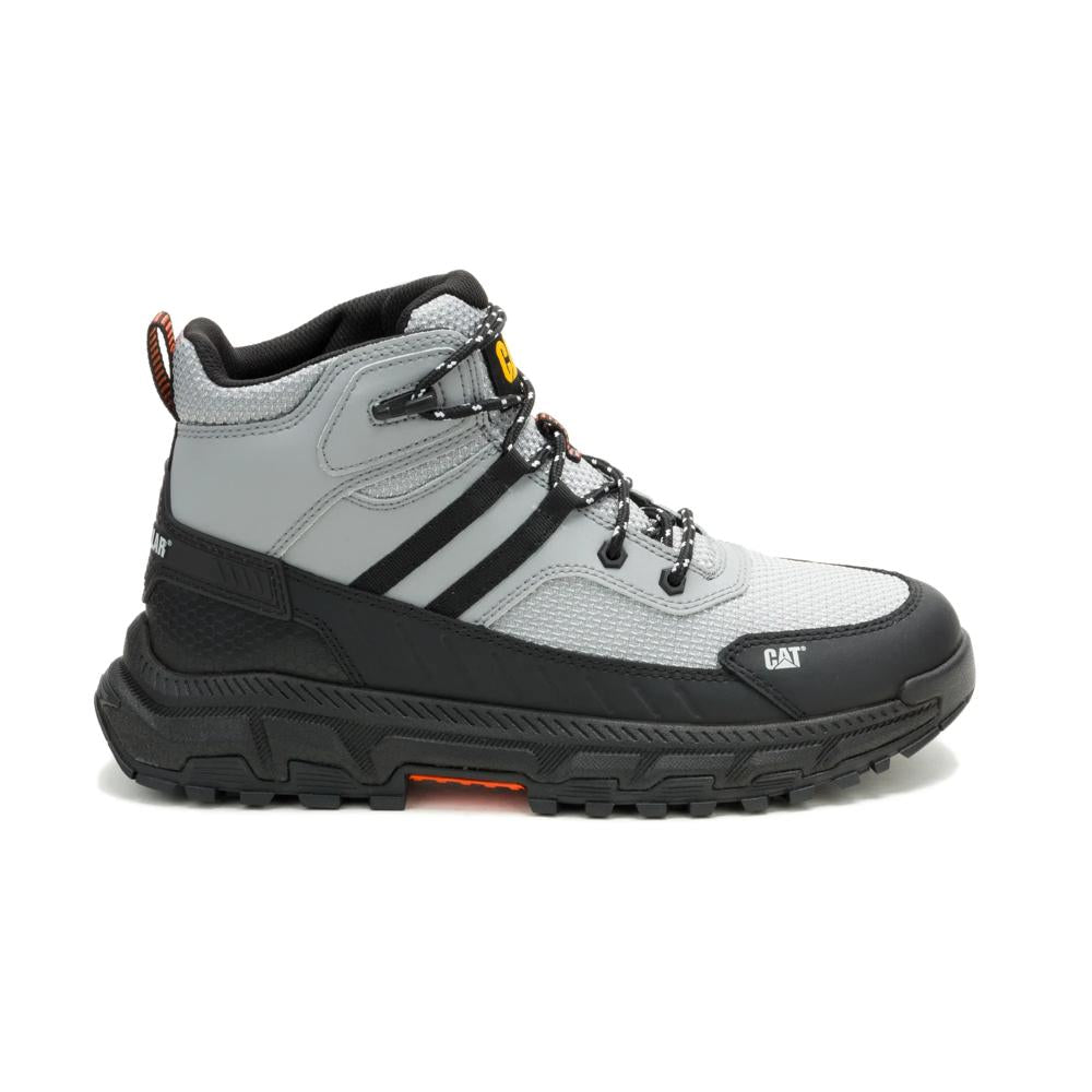 Caterpillar Men's Booster Vent Soft Toe Boot Gray - Lateral View