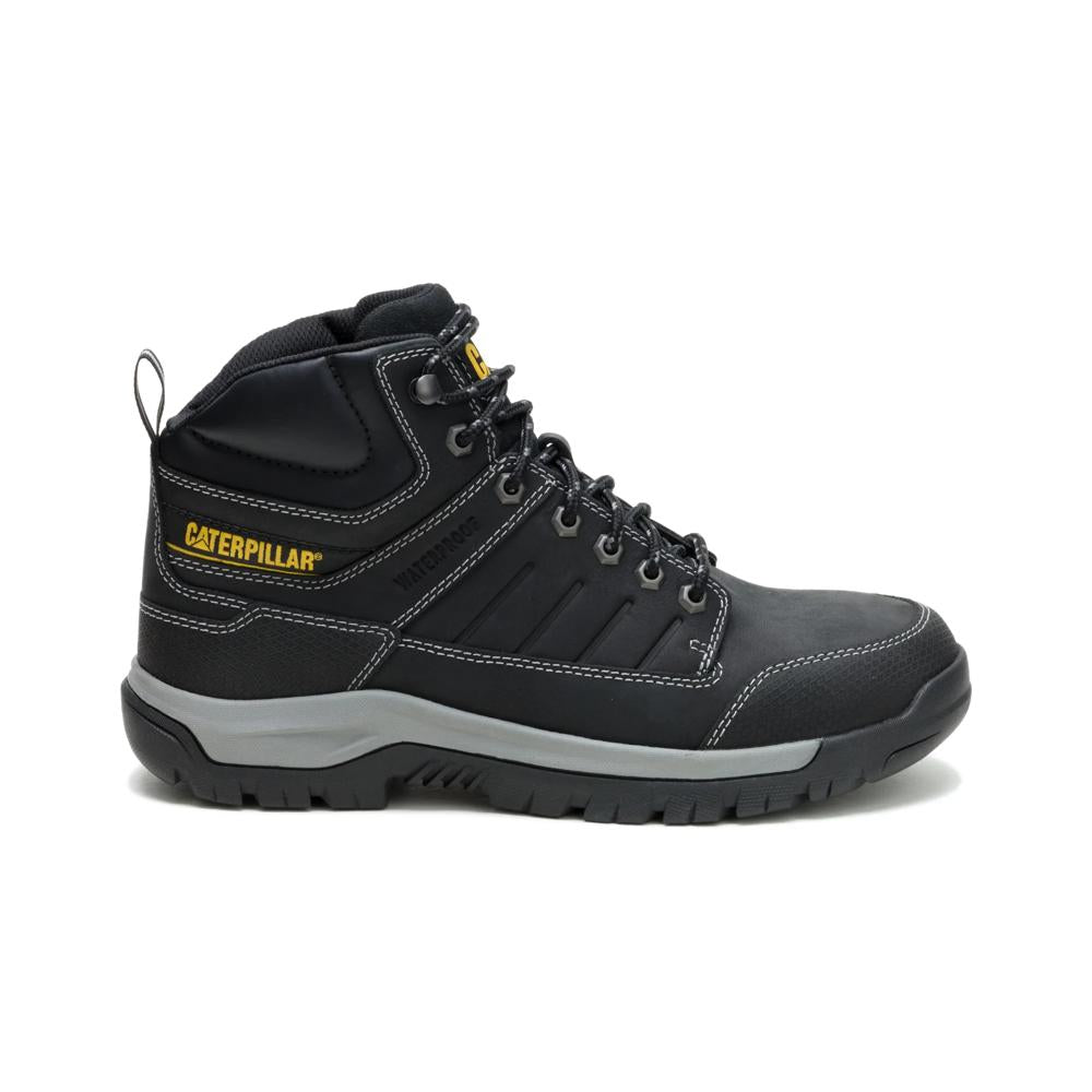 Caterpillar Men's Brickline Steel Toe Boot Black - Lateral View