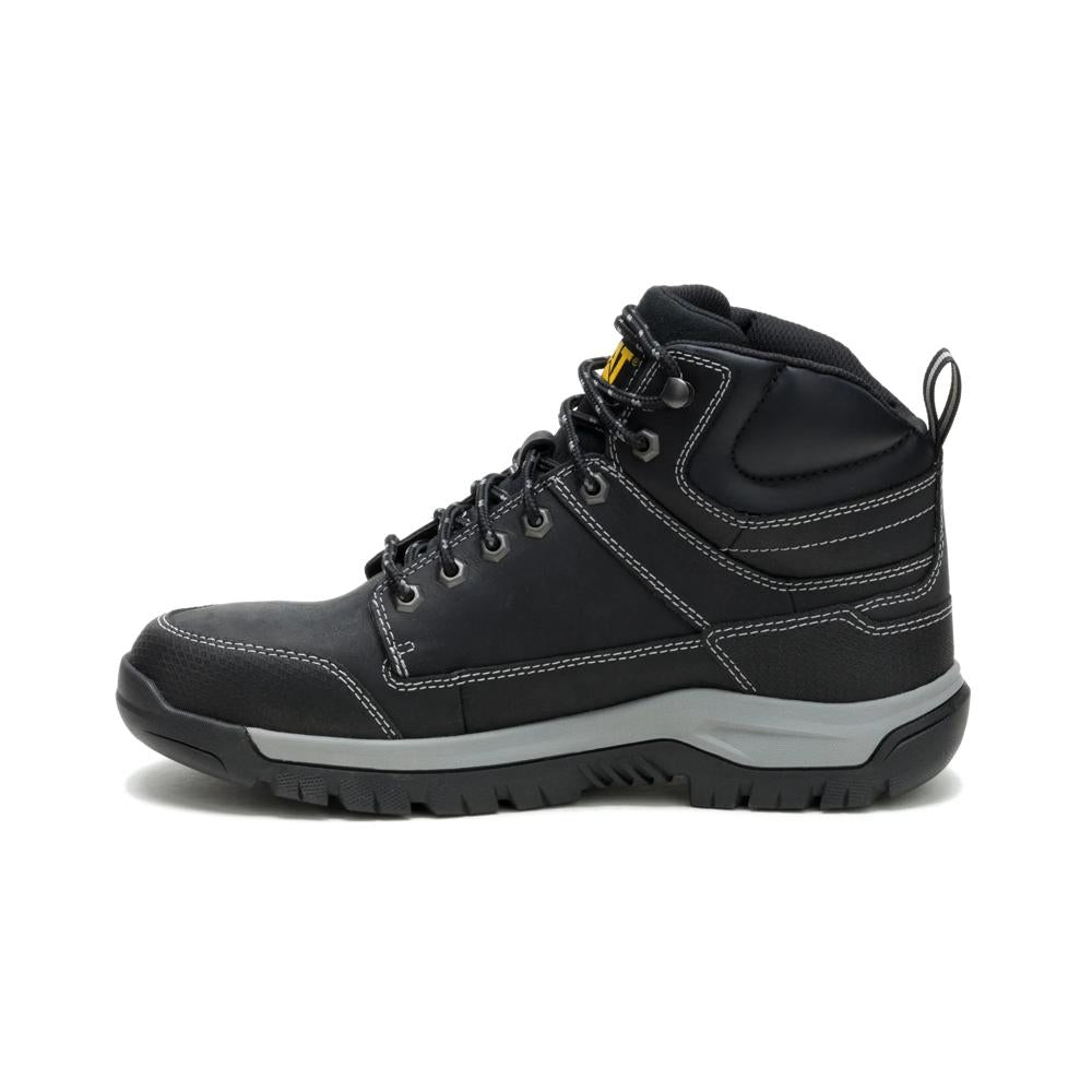 Caterpillar Men's Brickline Steel Toe Boot Black - Medial View